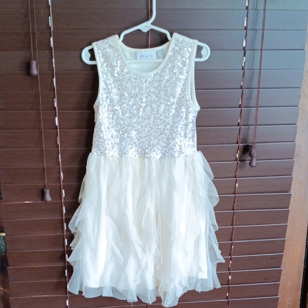 Place Cream Sequin Dress